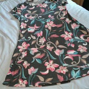 12PM by Mon Ami Gray Dress with Pockets Pink M